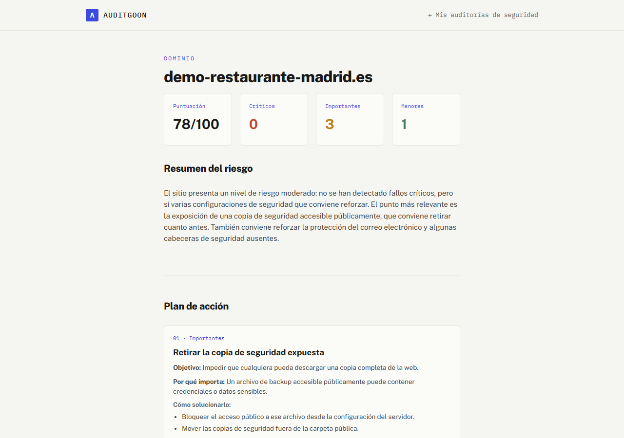 5. Recibes tu informe